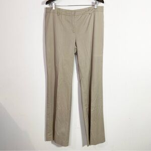 Akris Punto Beige Khaki High Rise Straight Leg Trouser Pants